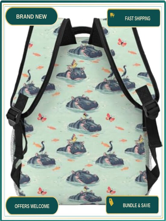 Lightweight Polyester Laptop Backpack Padded Straps for School Travel Hiking main image 5